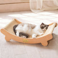 Sisal Cat Scratcher Bed for Indoor Cats Hammock for Scratching Pad Cat Chair Natural Sisal Scratch Post for Large Cats Scratcher Lounge, Wooden Cat Furniture