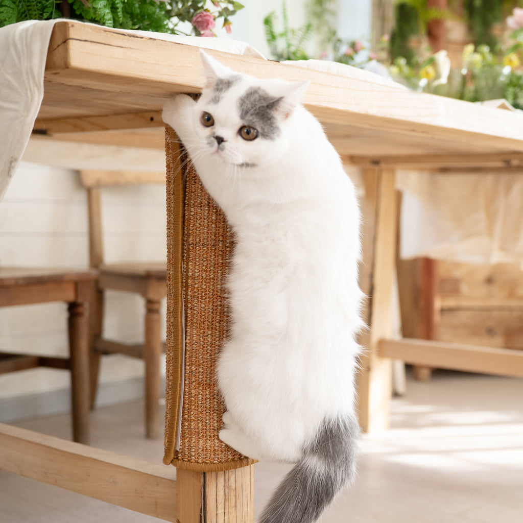 CheerPals Cat Scratcher Mat, 23.6 X 15.7 Inch Sisal Cat Scratch Pad, Furniture Protection Scratching Board, Brandy